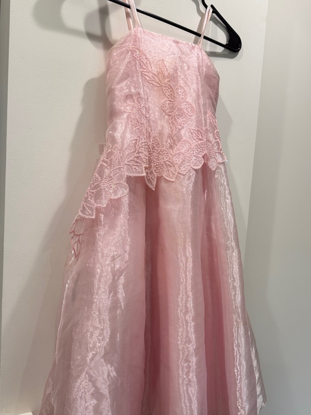 Girls' Pink Lace Overlay Flower Girl /Party Dress